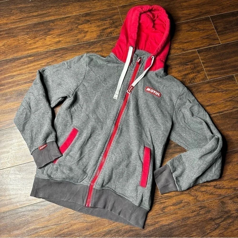 Motul Lifestyle Gray Red Hoodie Sweatshirt